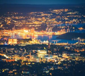Oslo Norway at Night