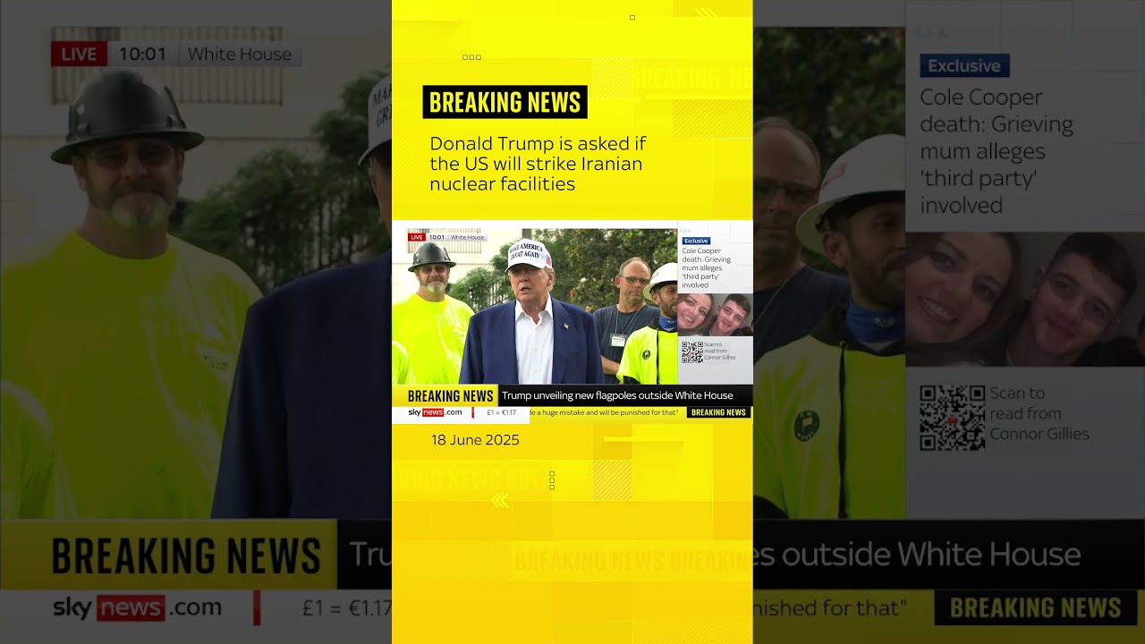 Donald Trump is asked if the US will strike Iran