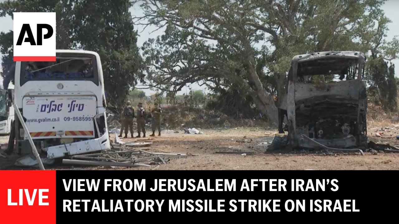 LIVE: Scene of attack in Herzliya after Iran’s retaliatory missile strike on Israel