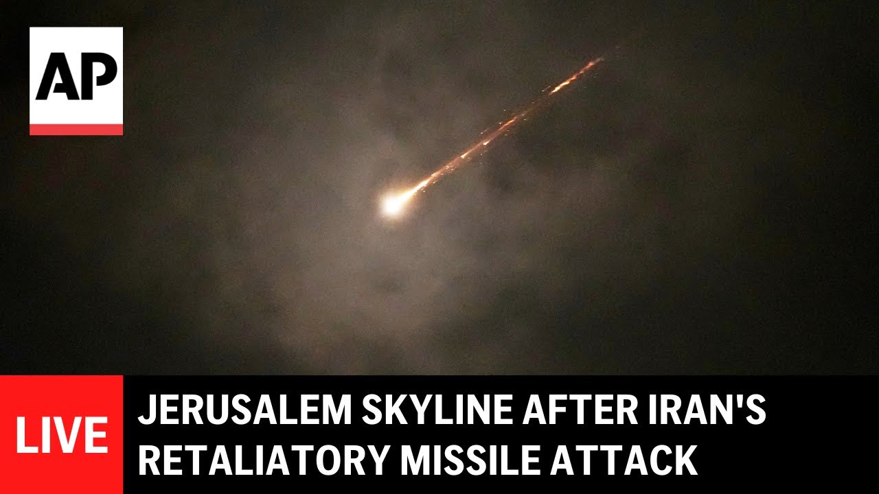 LIVE: Jerusalem skyline after Iran’s retaliatory missile attack on Israel