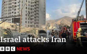 Iran launches about 100 drones towards Israel, IDF says | BBC News