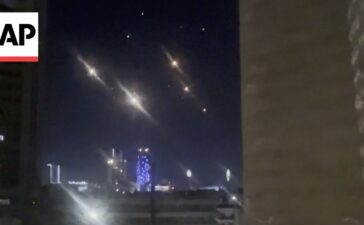 Iran missiles intercepted in the sky above Amman in Jordan