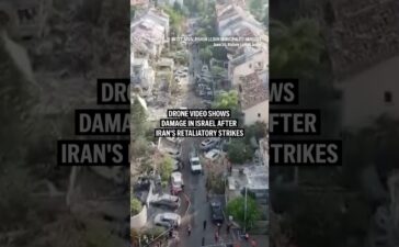 Drone video shows damage in Israel after Iran’s retaliatory strikes
