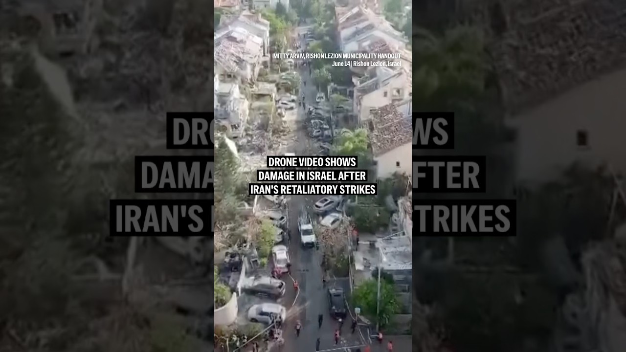 Drone video shows damage in Israel after Iran’s retaliatory strikes