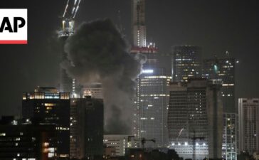 Tel Aviv residents react to Iran’s retaliatory strikes against Israel
