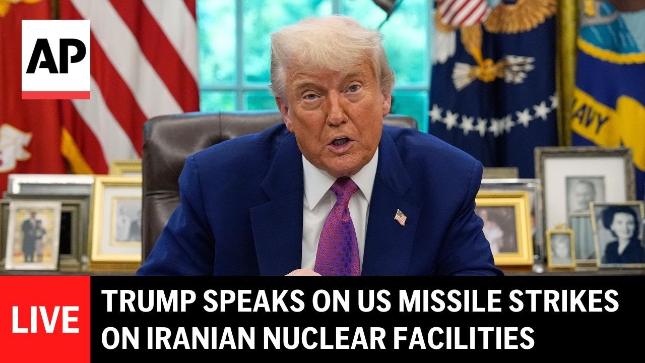 LIVE: Trump addresses nation after US military strikes on Iran nuclear facilities