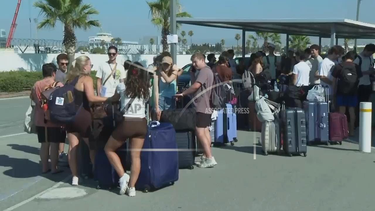 Evacuees from Israel arrive in Cyprus and describe their experiences during Iran conflict