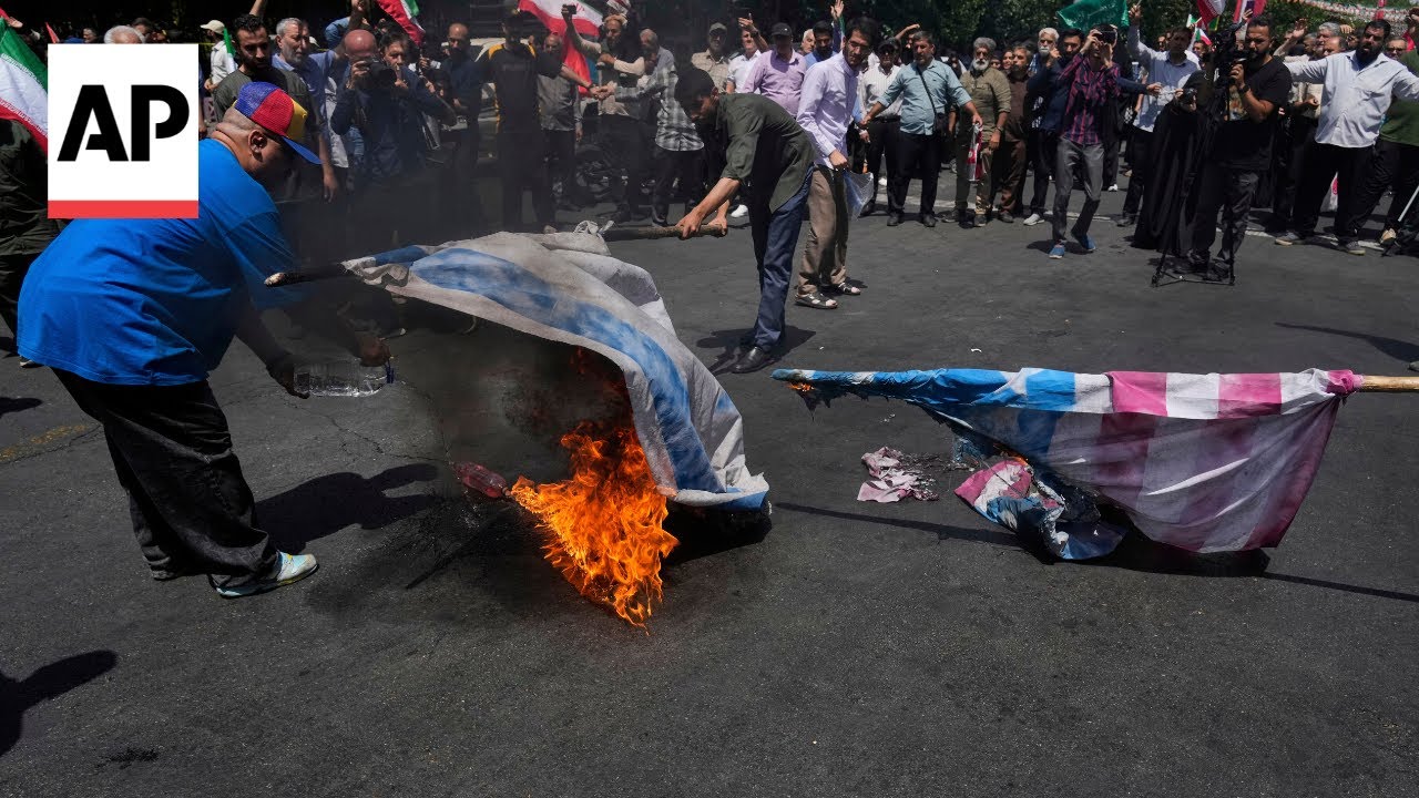 Protesters in Tehran chant ‘death to Israel and America’