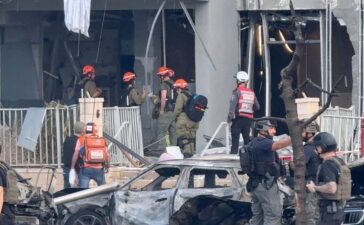 Israel emergency services respond to new Iranian missile barrage