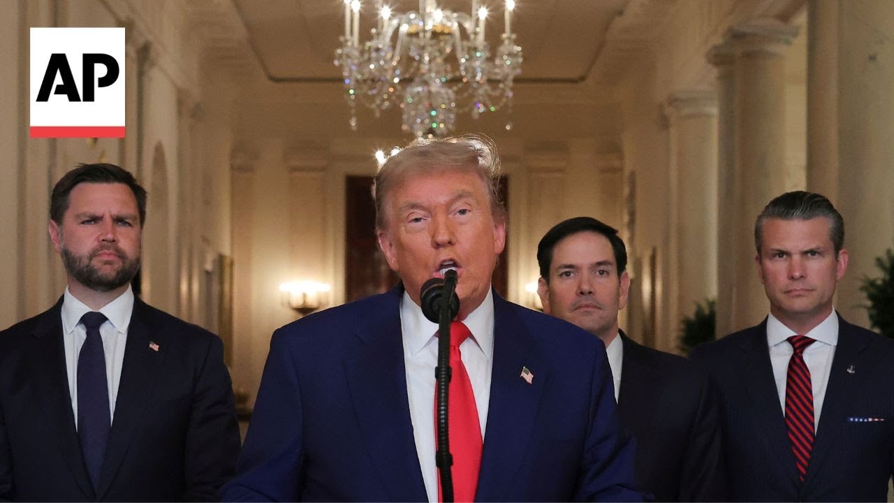 Trump addresses the nation after US steps into war between Israel and Iran