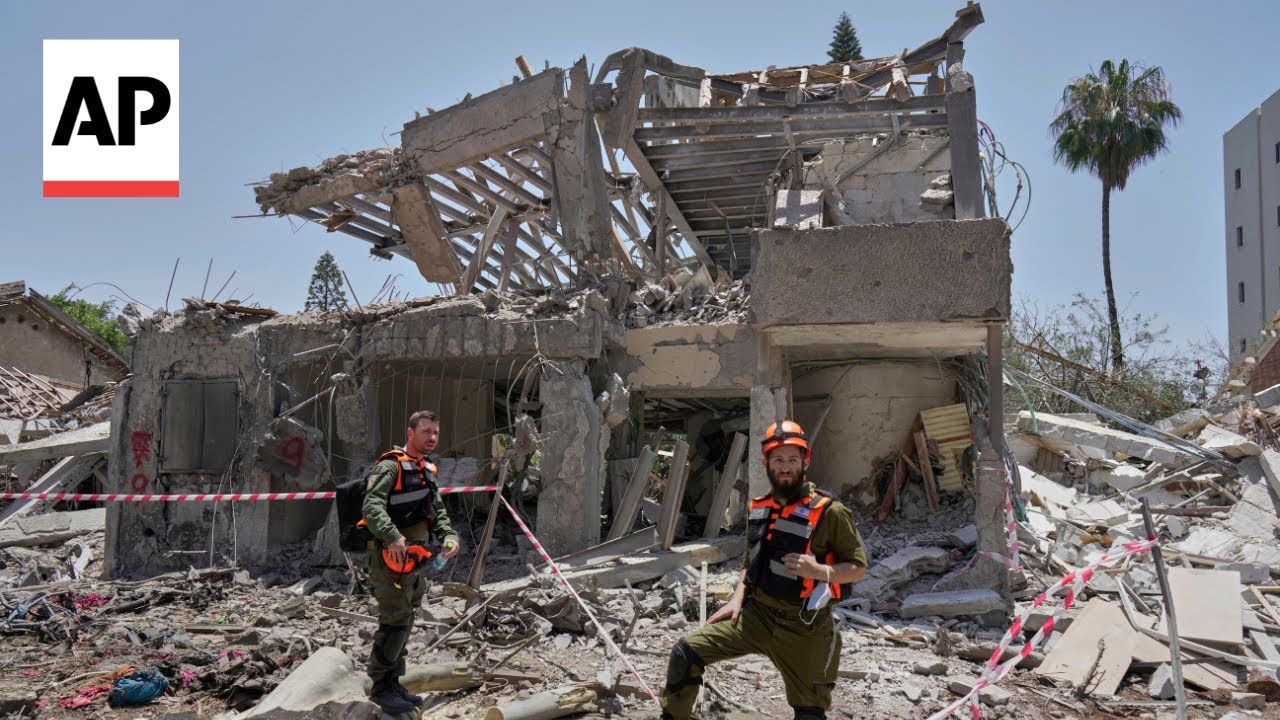 Aftermath of Iran missile strikes in Tel Aviv