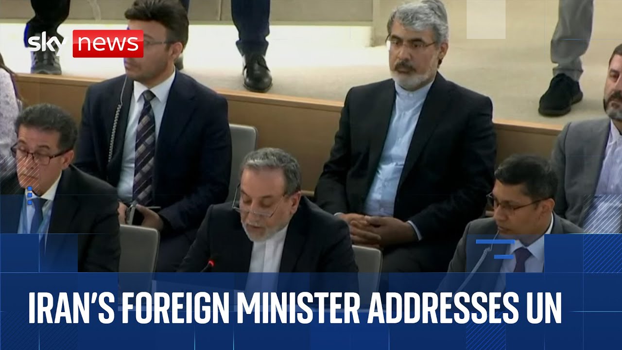 Iran’s foreign minister addresses UN Human Rights Council in Geneva