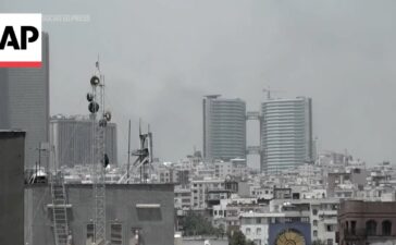 Smoke rising in northern Tehran following new strikes by Israel