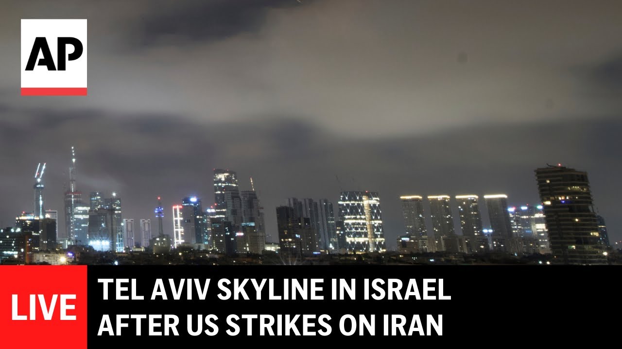 LIVE: Tel Aviv skyline in Israel after US strikes on Iran nuclear sites