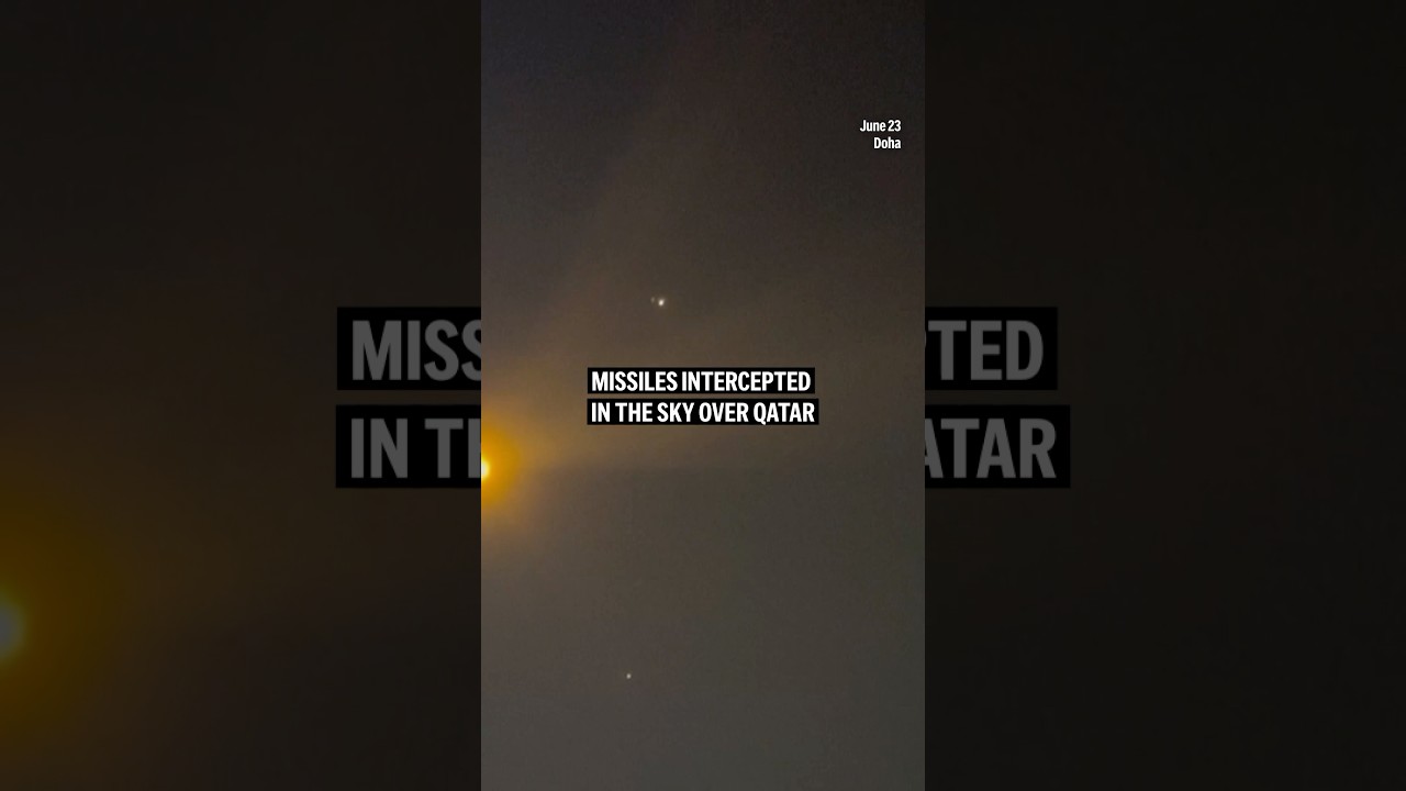 Missiles intercepted in the sky over Qatar
