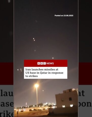 Iran launched missiles at the US-run Al Udeid base in Qatar. #Iran #Qatar #BBCNews