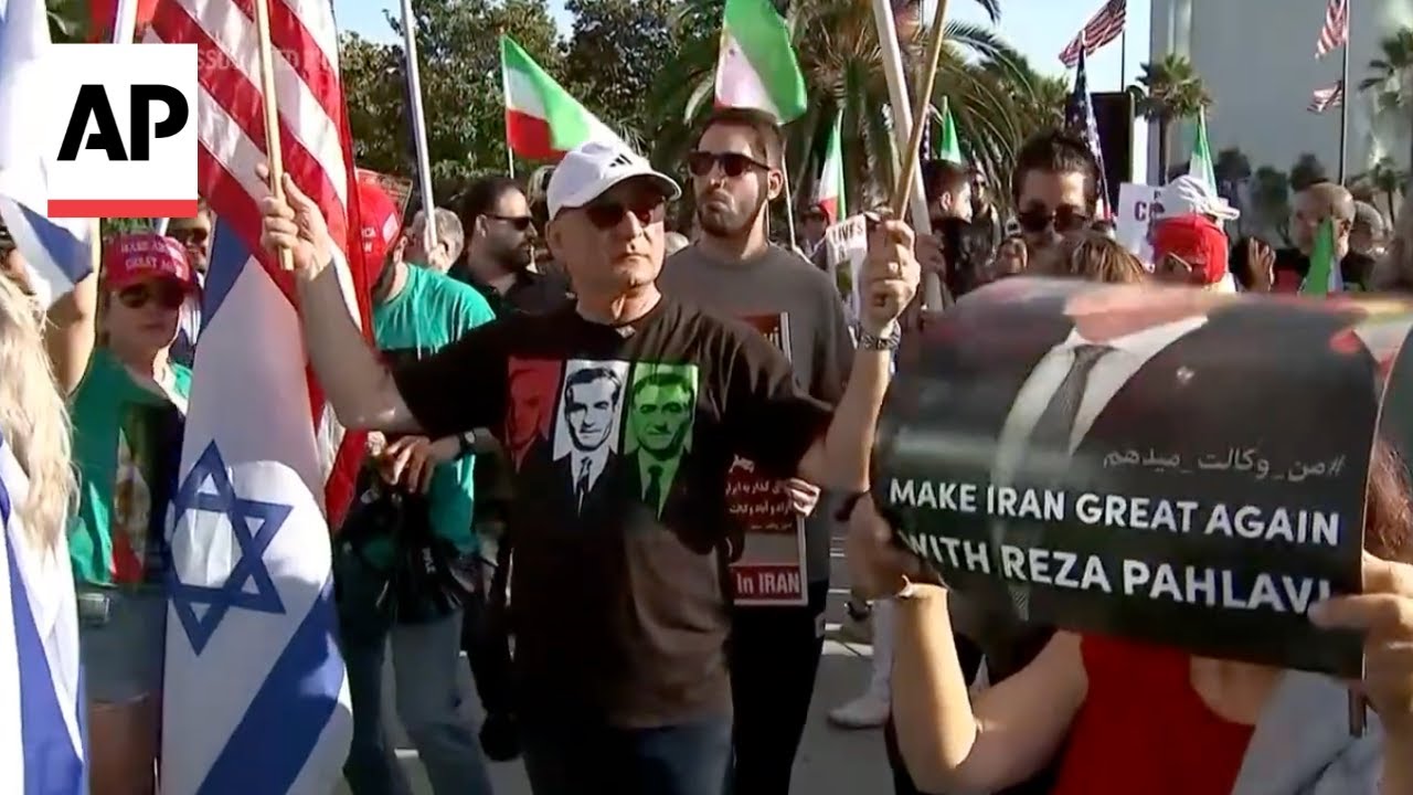 Protest in Los Angeles against the Iranian government