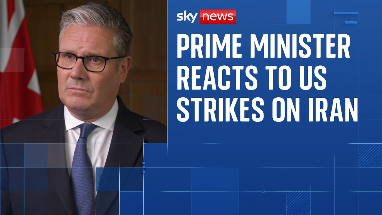 Prime Minister Keir Starmer reacts to US strikes on Iran