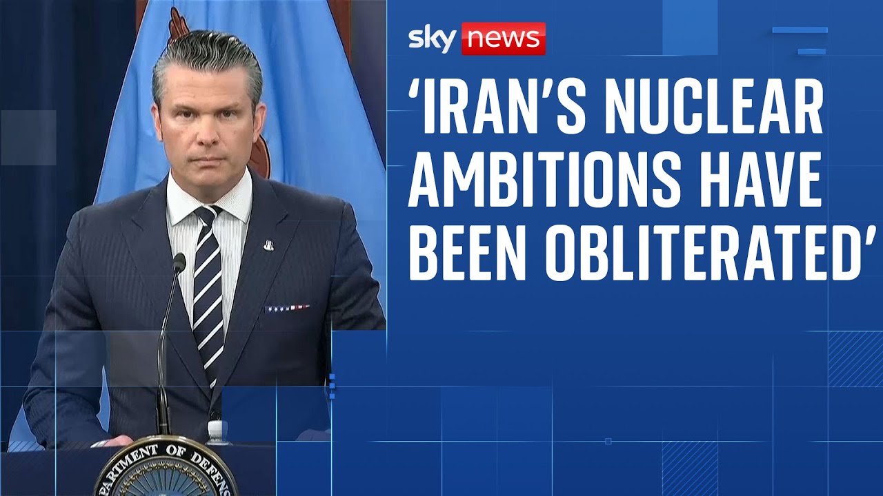 Strikes on Iran were ‘an incredible and overwhelming success’ – US defence secretary