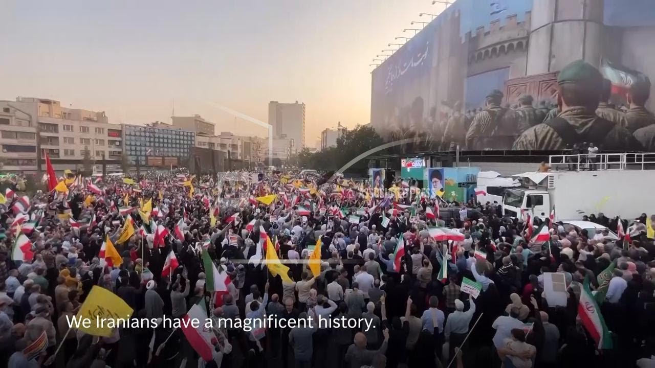 Rally held in Tehran following ceasefire with Israel