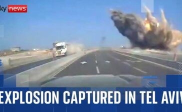 Explosion captured on camera in Tel Aviv