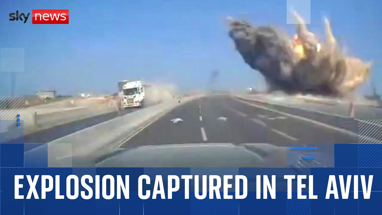 Explosion captured on camera in Tel Aviv